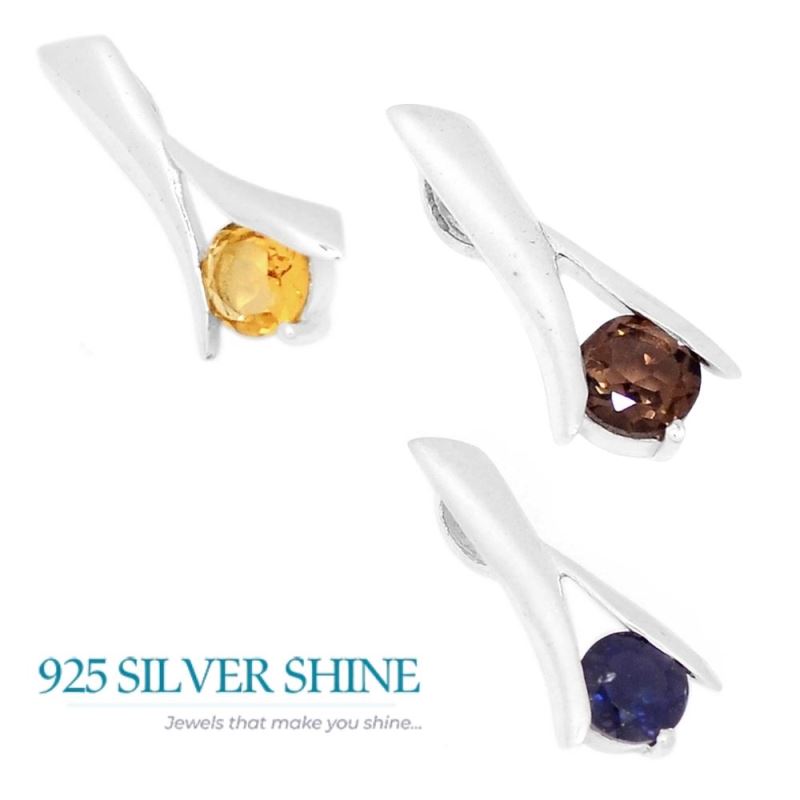 Iolite Gemstone Pendants In 925 Solid Silver Jewelry 925SP284-2_2