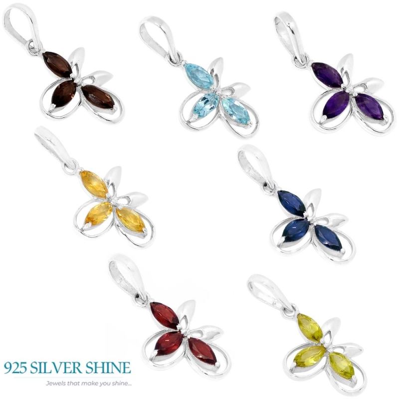 925 Sterling Silver Handmade Pendants In Citrine Gemstone Jewelry 925SP292-5_1