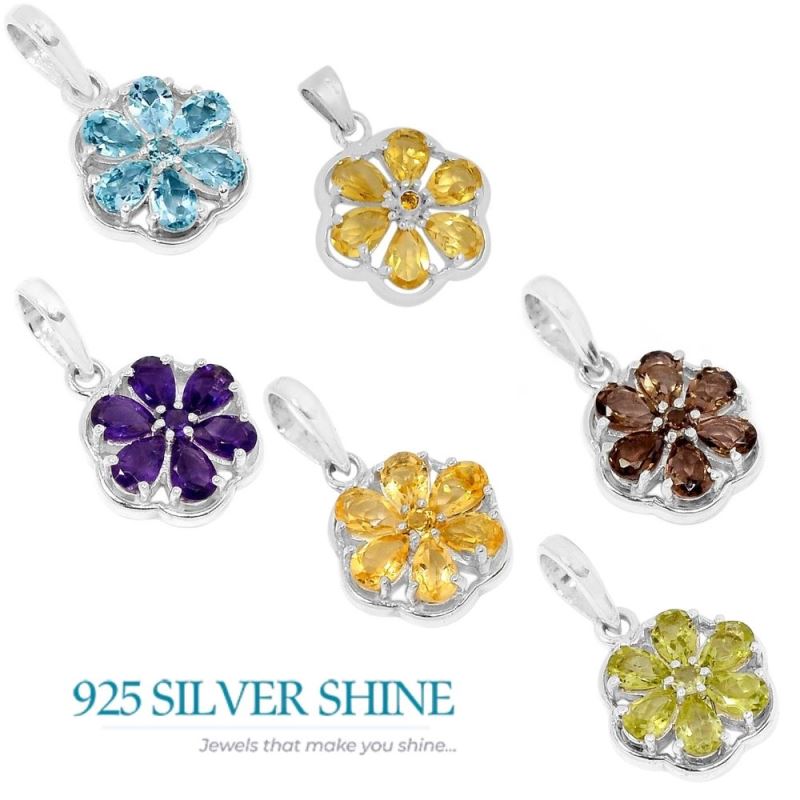 Amethyst Gemstone Pendants In 925 Fine Silver Jewelry 925SP294-5_2