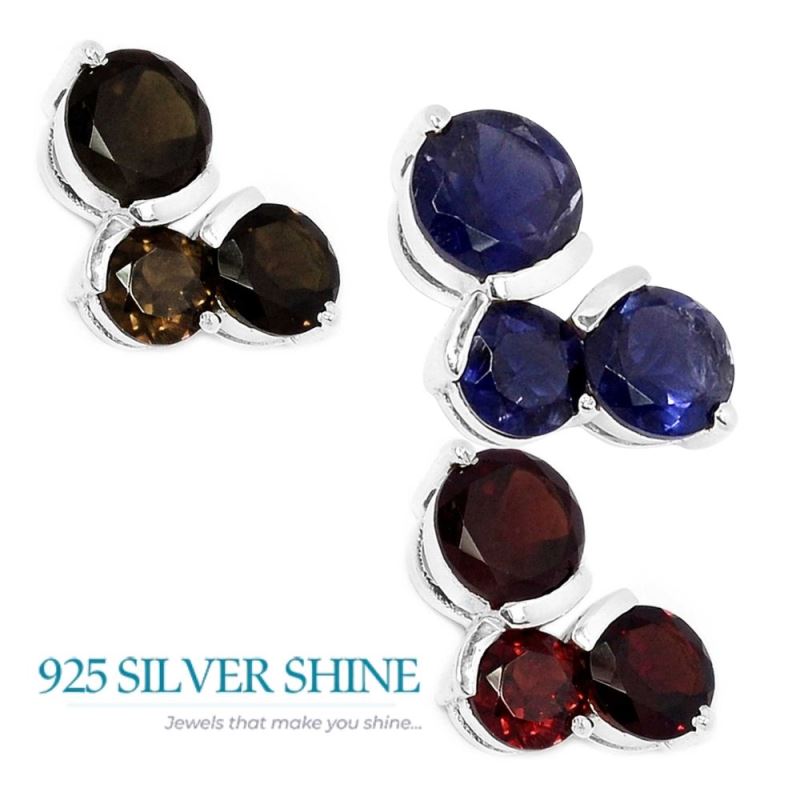 Garnet Gemstone Handmade Pendants In 925 Sterling Silver Jewelry 925SP298-3_2
