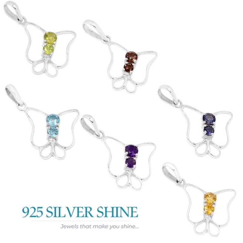 Peridot Gemstone Pendants In Fine Sterling Silver Jewelry 925SP299-2_1