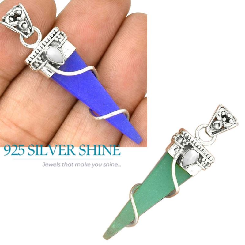 925 Fine Silver Pendants In Multi Gemstone Jewelry 925SP35-3_4
