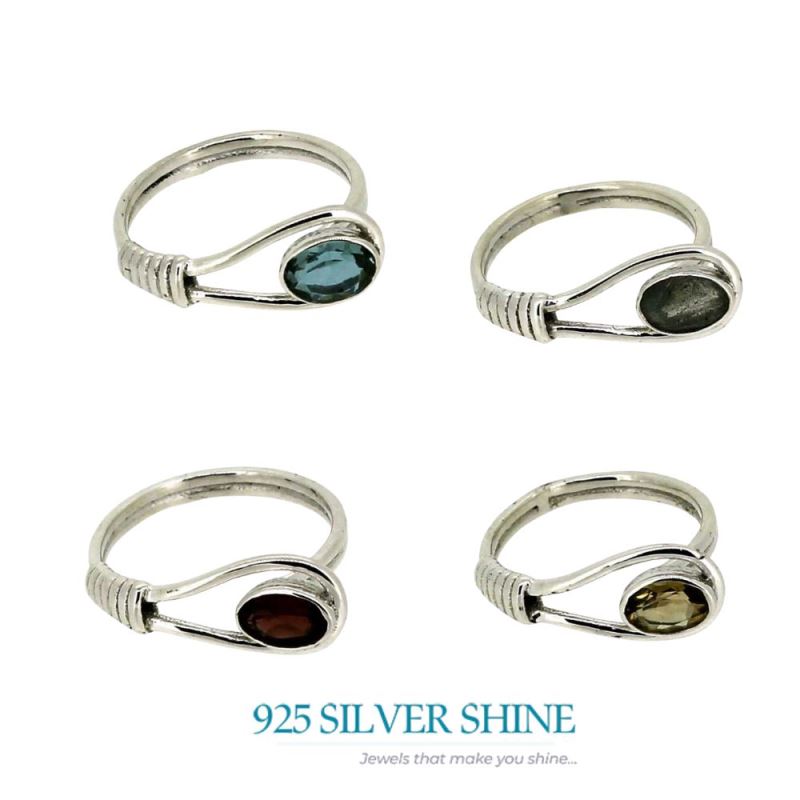 Natural Blue Topaz Gemstone Handmade Ring In 925 Solid Silver 925SR028-3_7