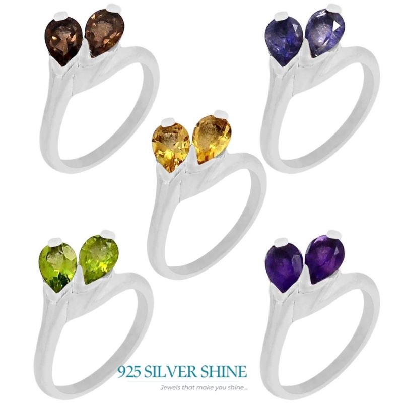 Genuine Iolite Semi Precious Gemstone Ring In Sterling Silver 925SR069-3_1