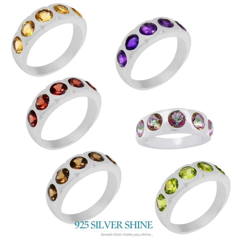 Semi Precious Citrine Gemstone Handmade Ring In 925 Silver 925SR071-5_1
