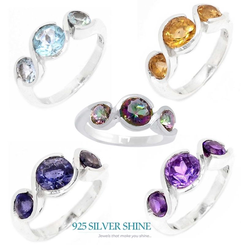Natural Amethyst Gemstone Ring In 925 Solid Silver 925SR082-5_0
