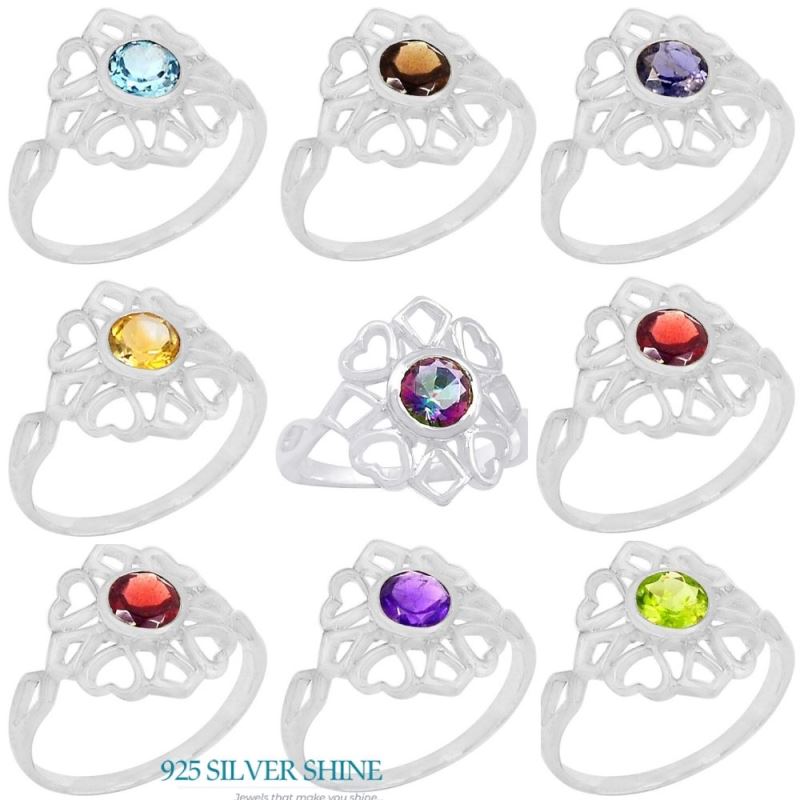 Both Mini Heart Sterling Silver Iolite Rings 925SR091-4_1