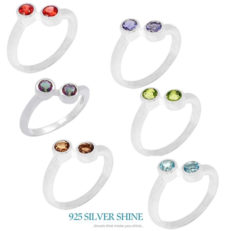 Natural Mystic Topaz Semi Precious Gemstone Ring In 925 Sterling Silver 925SR094-3_1