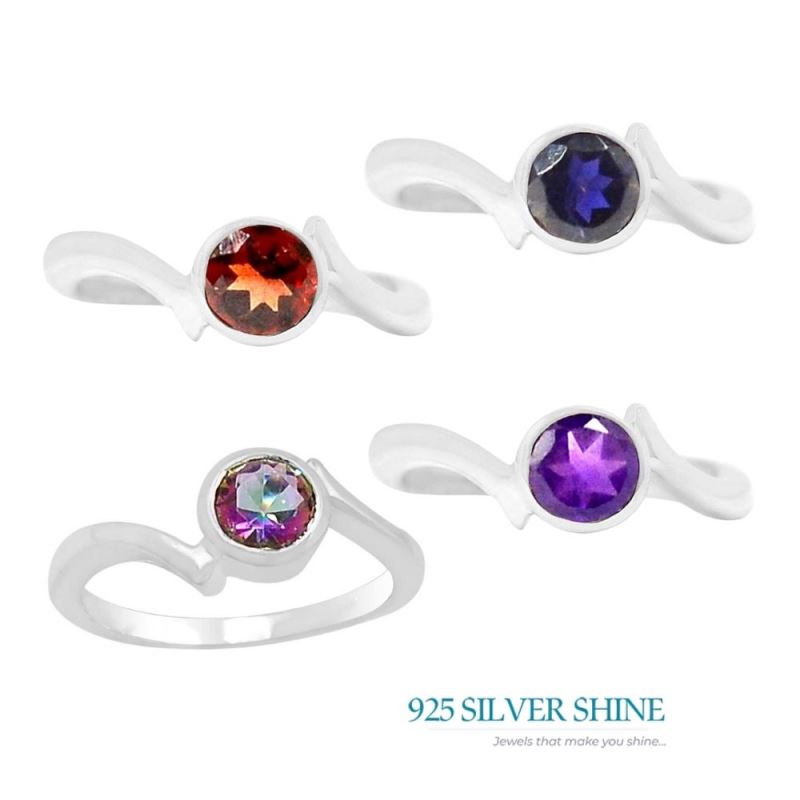 Sterling Silver Iolite Engagement Rings 925SR099-2_1