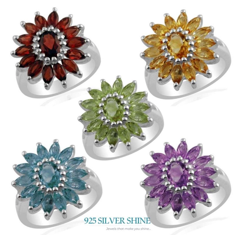 925 Sterling Silver Handmade Rings In Amethyst Gemstone Jewelry 925SR1421_1