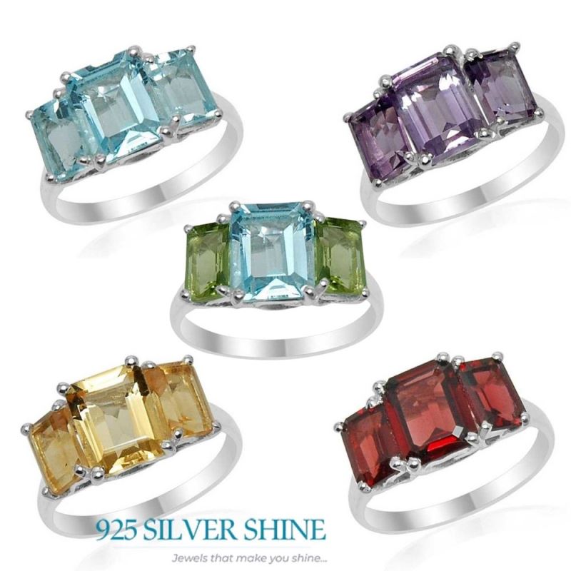 Genuine Citrine Gemstone Rings In 925 Sterling Silver Jewelry 925SR1553_2
