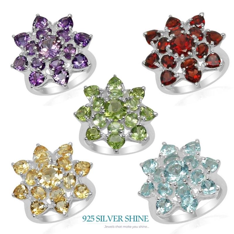 Natural Citrine Gemstone Rings In 925 Sterling Silver Jewelry 925SR1557_2