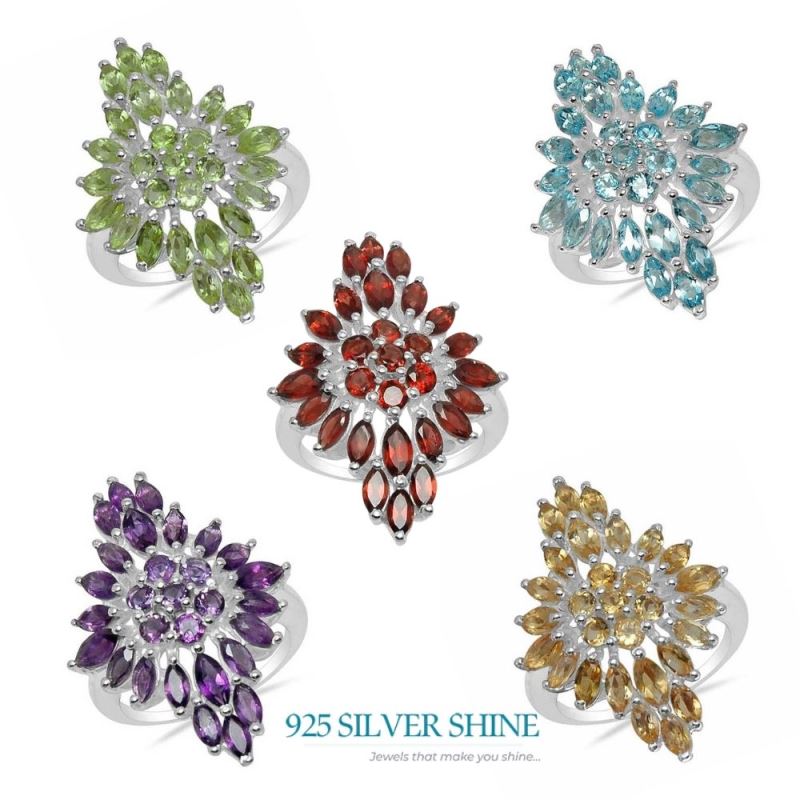 925 Sterling Silver Rings In Amethyst Gemstone Jewelry 925SR1574_2