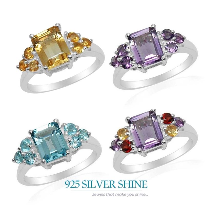 925 Sterling Silver Rings In Amethyst Gemstone Jewelry 925SR1582_2