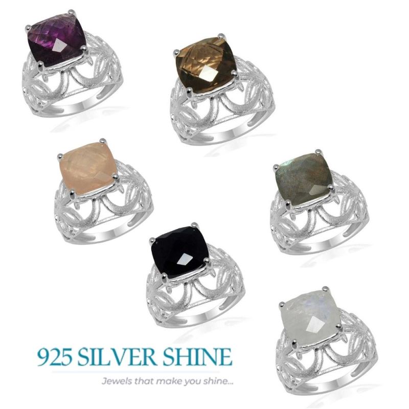 925 Sterling Silver Rings In Genuine Labradorite Gemstone 925SR1629_2