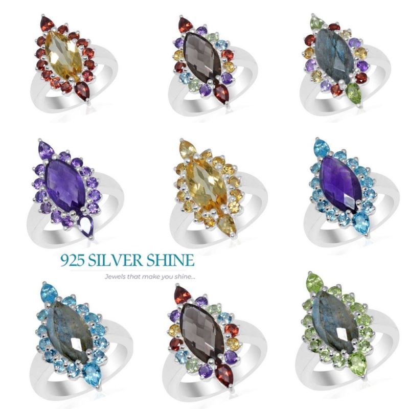 925 Sterling Silver Handmade Rings In Amethyst Gemstone Jewelry 925SR1657_2