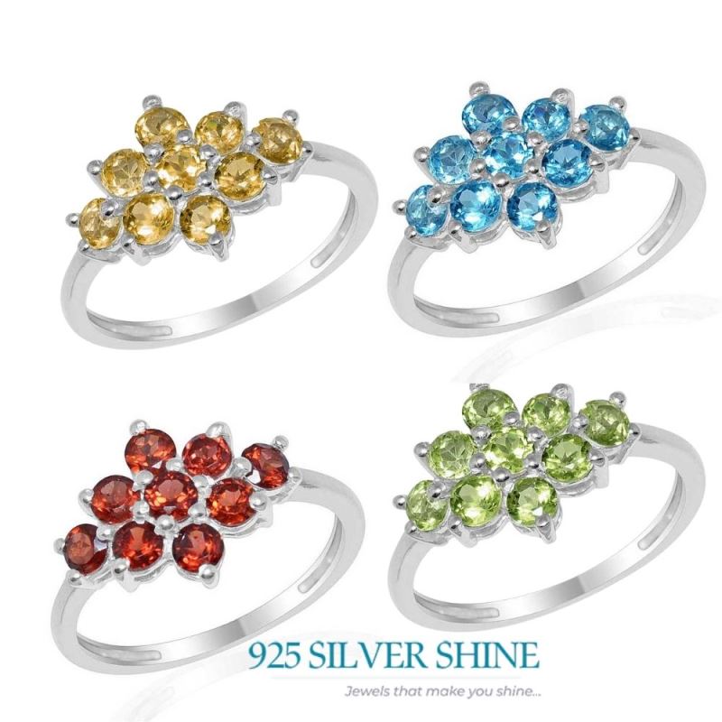 925 Sterling Silver Handmade Rings In Citrine Gemstone Jewelry 925SR1669_2