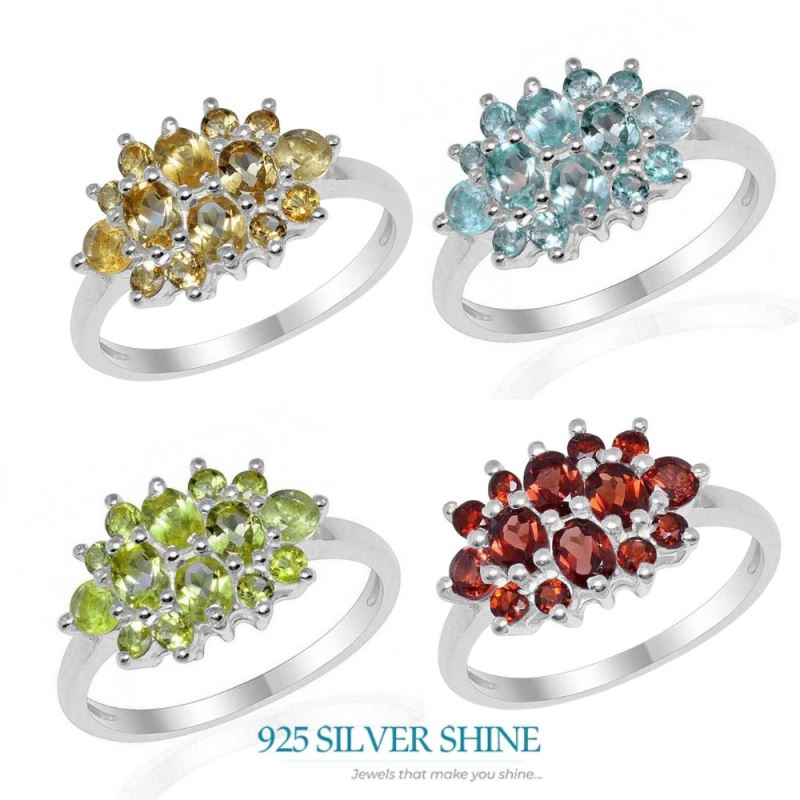 925 Sterling Silver Handmade Rings In Citrine Gemstone Jewelry 925SR1672_2