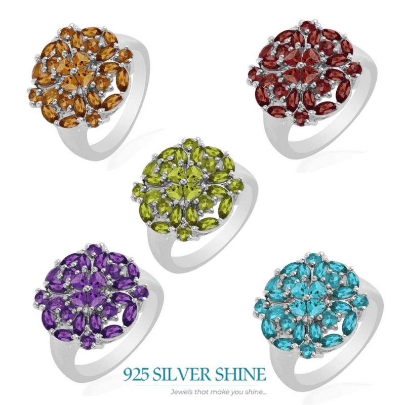 925 Sterling Silver Rings In Natural Amethyst Gemstone 925SR1697_2