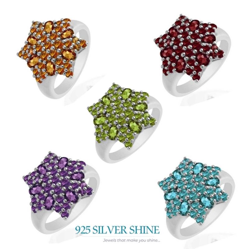 Natural Peridot Gemstone Rings In 925 Sterling Silver Jewelry 925SR1718_2