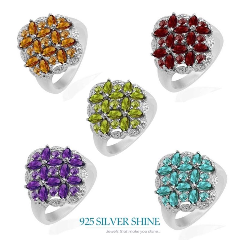 925 Sterling Silver Rings In Amethyst Gemstone Jewelry 925SR1722_2