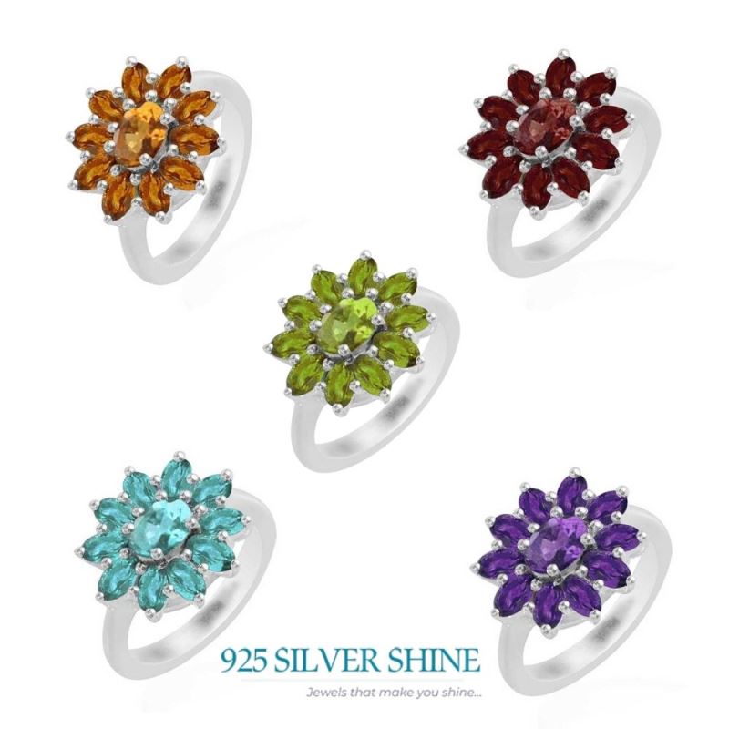 925 Sterling Silver Rings In Amethyst Gemstone Jewelry 925SR1742_2
