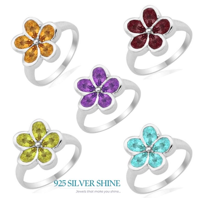 925 Sterling Silver Rings In Blue Topaz Gemstone Jewelry 925SR1801_2