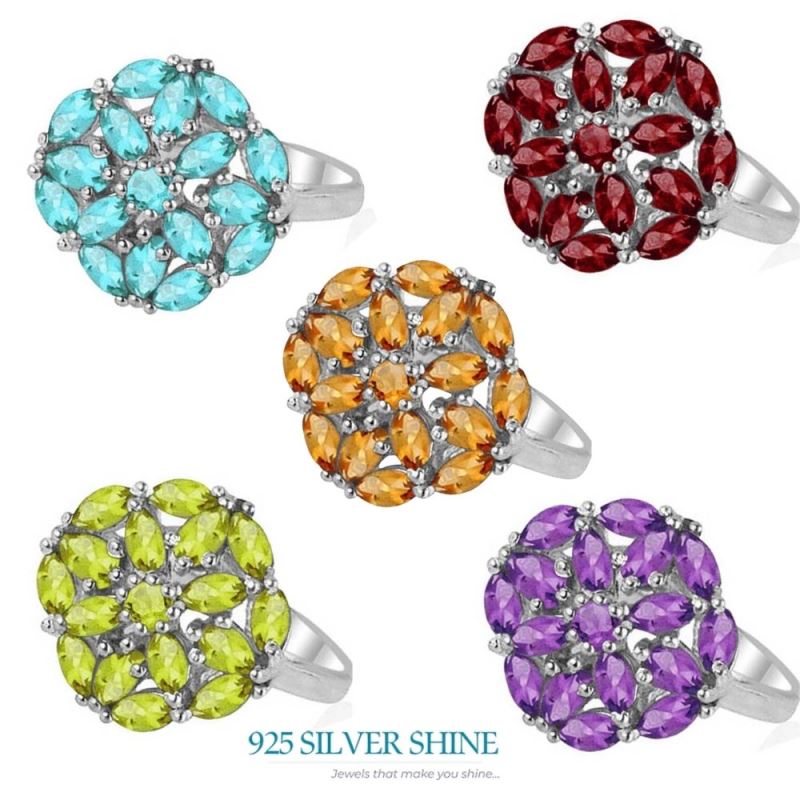 925 Sterling Silver Rings In Amethyst Gemstone Jewelry 925SR1812_2
