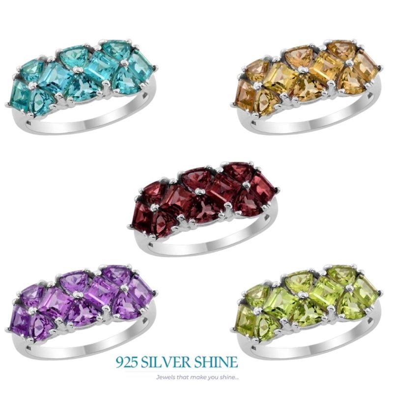 925 Sterling Silver Rings In Semi Precious Peridot Gemstone 925SR1853_2