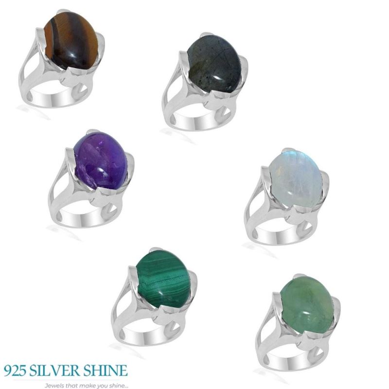 925 Sterling Silver Handmade Rings In Labradorite Gemstone Jewelry 925SR1892_2