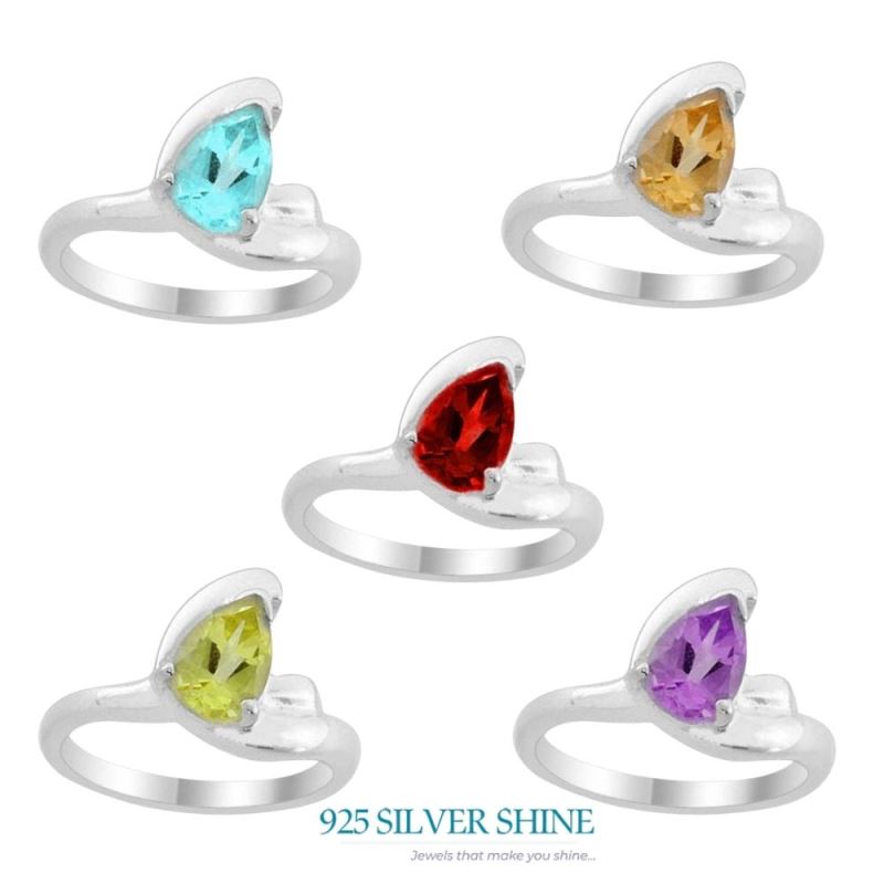 Citrine Gemstone 925 Silver Rings Jewelry 925SR1981_2