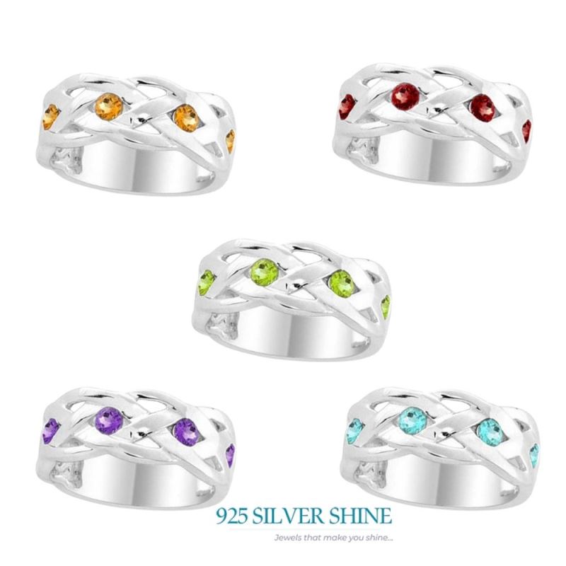 Genuine Blue Topaz Gemstone Rings In Fine 925 Sterling Silver 925SR1997_2