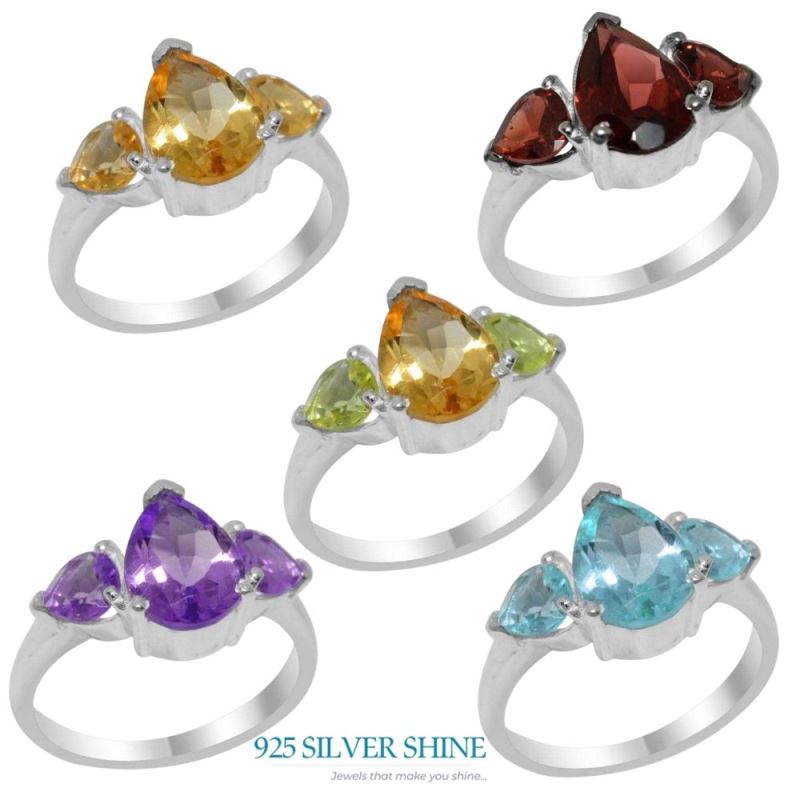 925 Sterling Silver Rings In Amethyst Gemstone Jewelry 925SR2035_2