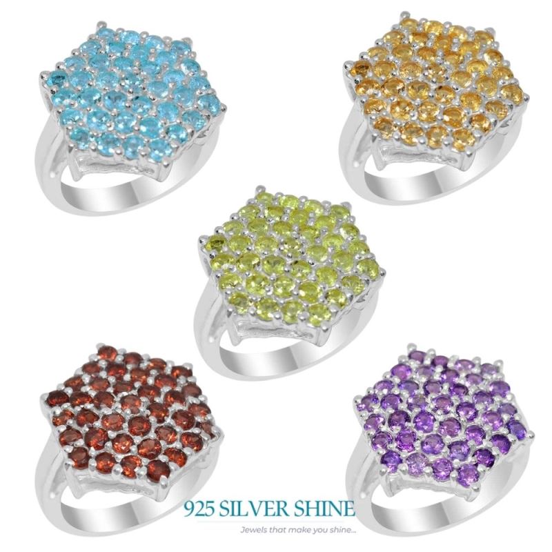 925 Sterling Silver Handmade Rings In Amethyst Gemstone Jewelry 925SR2054_2