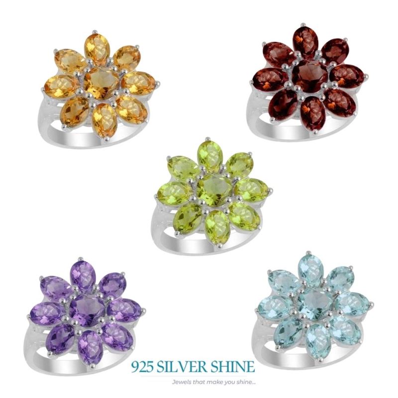 925 Sterling Silver Handmade Rings In Amethyst Gemstone Jewelry 925SR2110_2