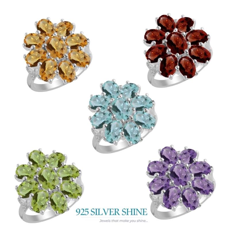 925 Sterling Silver Rings In Peridot Gemstone Jewelry 925SR2126_1