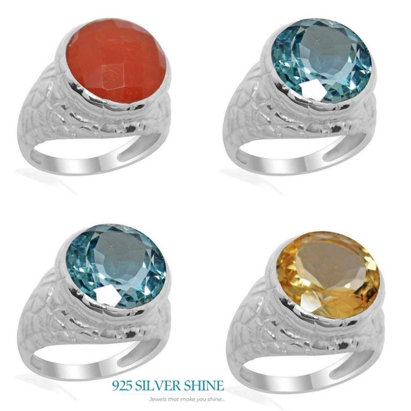 Citrine Birthstone Sterling Silver Wrap Ring 925SR2172_1