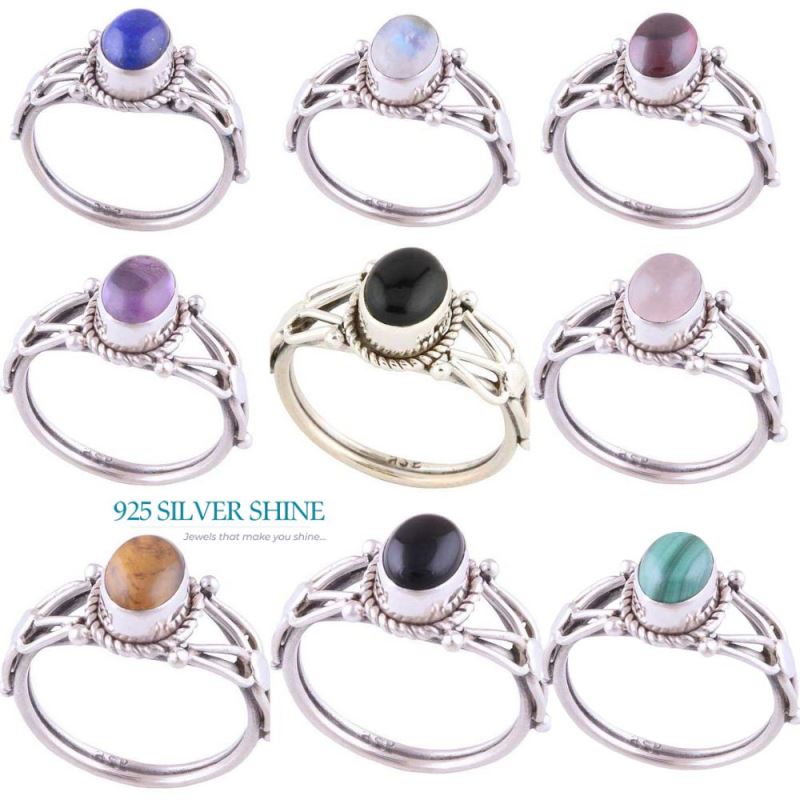 925 Sterling Silver Handmade Rings In Jasper Gemstone Jewelry 925SR2762_2