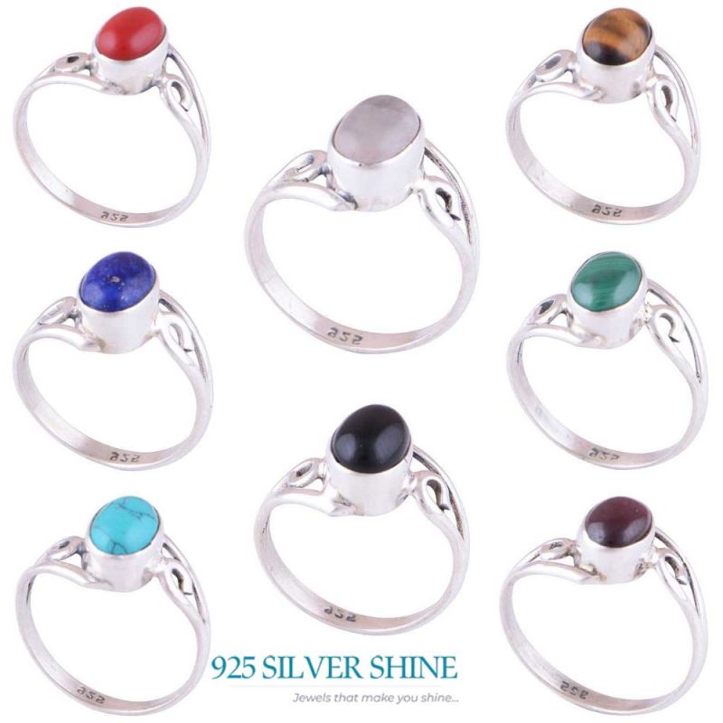 Sterling Silver Garnet Birthstone Rings Jewelry 925SR2808_1