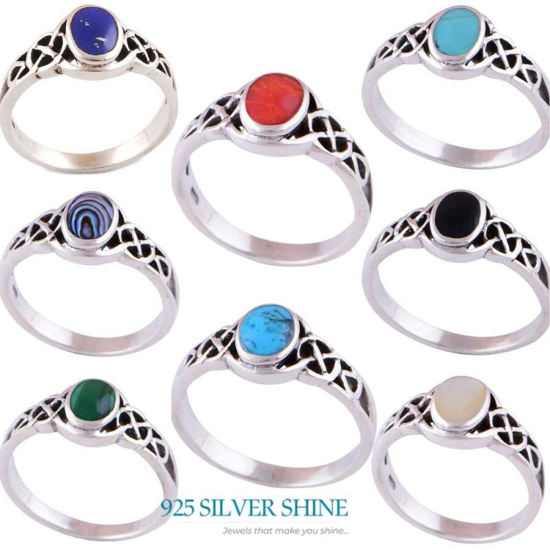 Semi Precious Carnelian Gemstone Rings In 925 Sterling Silver Jewelry 925SR2898_2