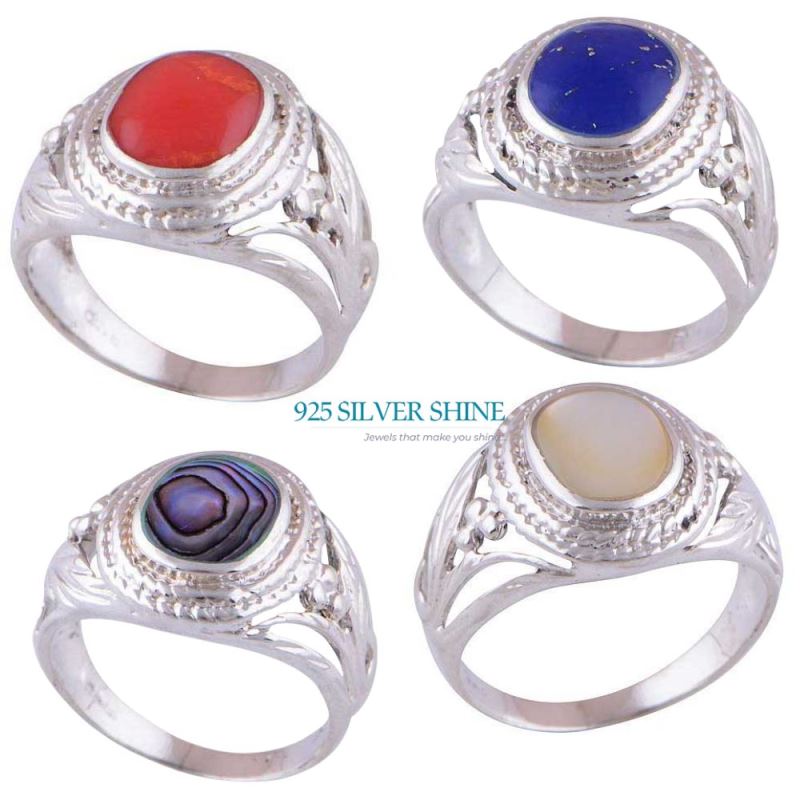 Genuine Carnelian Gemstone Rings In 925 Sterling Silver Jewelry 925SR2902_2
