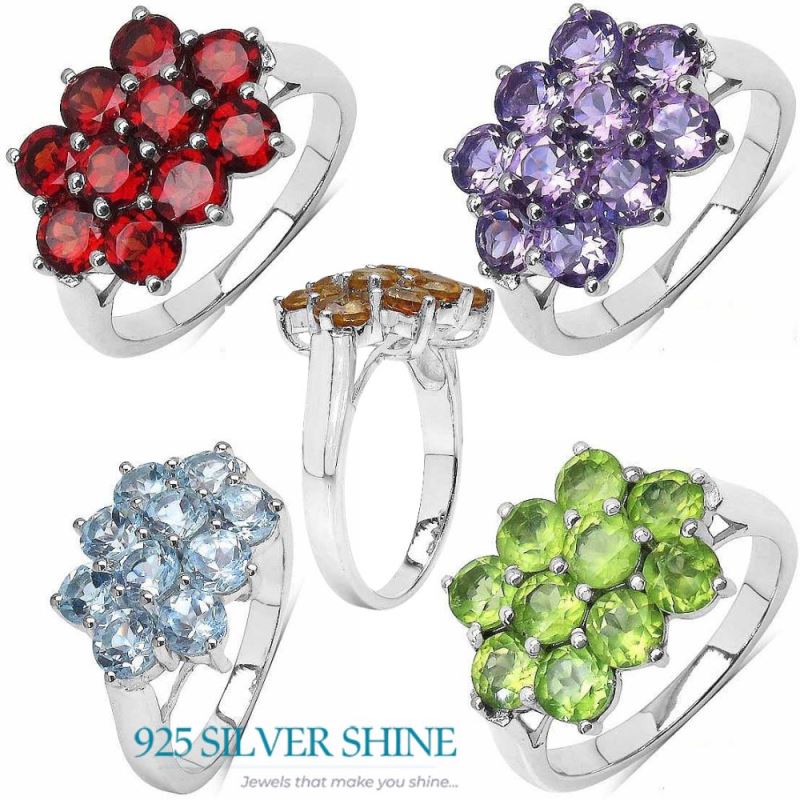 925 Sterling Silver Rings In Semi Precious Peridot Gemstone 925SR3047_3
