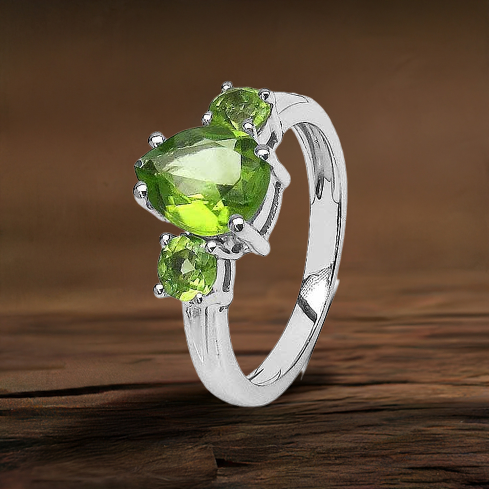 925 Sterling Silver Rings In Peridot Gemstone Jewelry 925SR3063