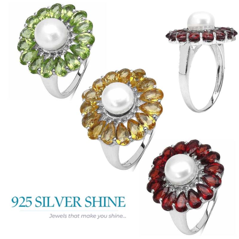 925 Sterling Silver Rings In Multi Gemstone Jewelry 925SR3072_2