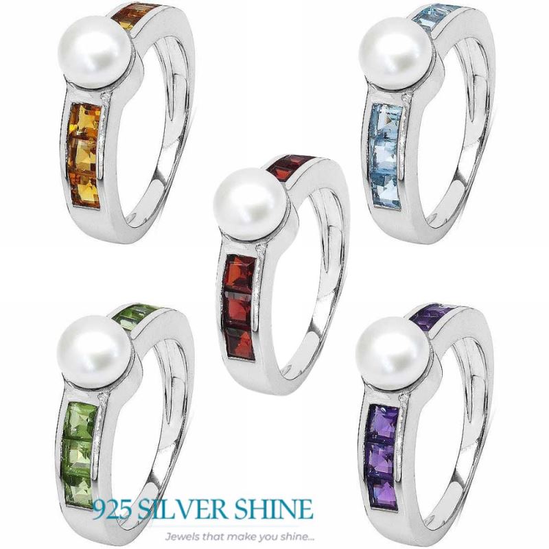 925 Sterling Silver Rings In Multi Gemstone Jewelry 925SR3081_3