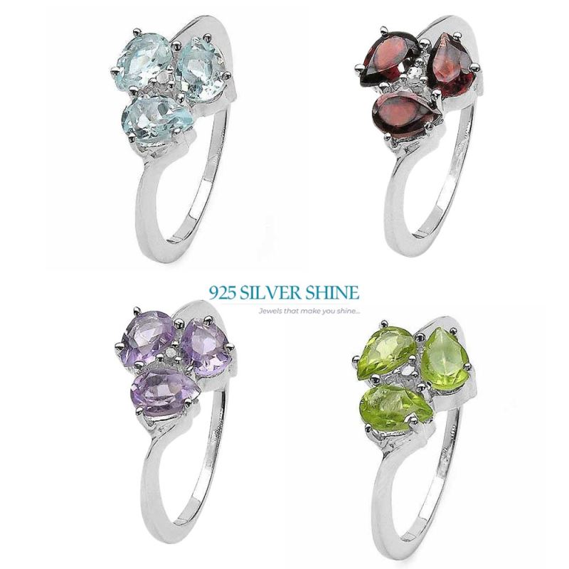 925 Sterling Silver Handmade Rings In Peridot Gemstone Jewelry 925SR3147_4