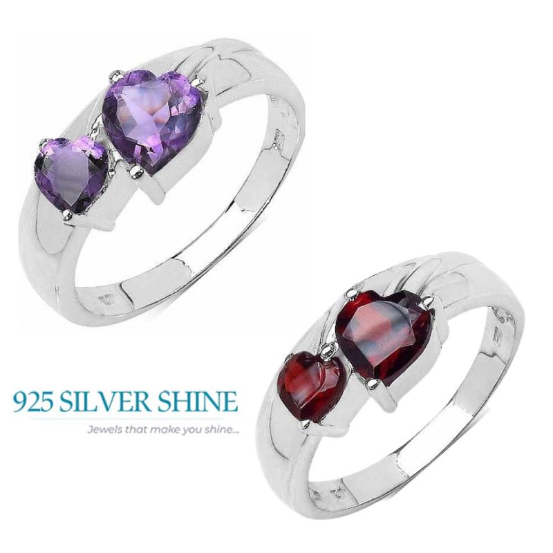 Sterling Silver Amethyst Rings 925SR3211_3