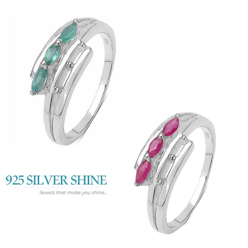 Semi Precious Green Onyx Gemstone Rings In 925 Sterling Silver Jewelry 925SR3311_1