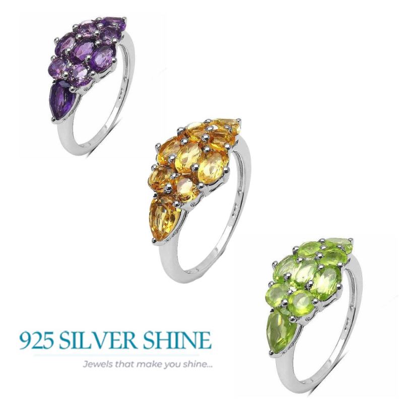 925 Sterling Silver Handmade Rings In Peridot Gemstone Jewelry 925SR3319_2