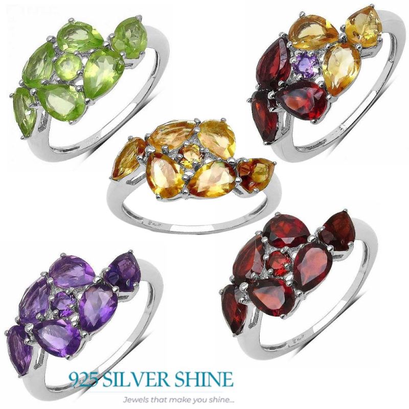 925 Sterling Silver Rings In Citrine Gemstone Jewelry 925SR3333_3